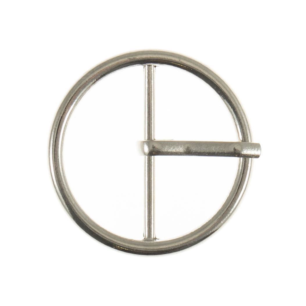 Buckle: Round: 25mm: Silver