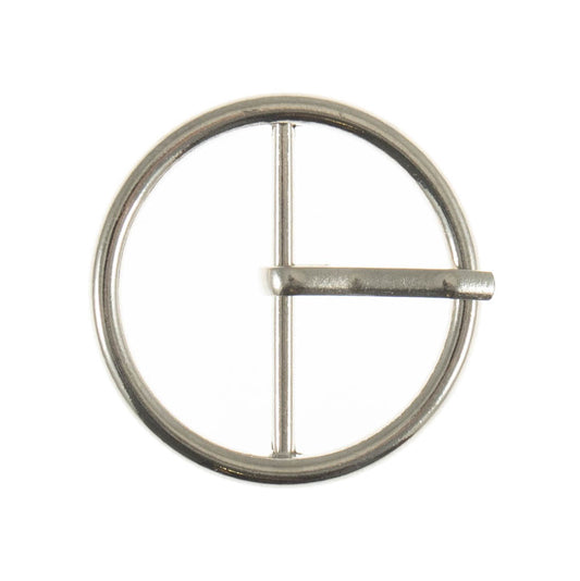 Buckle: Round: 25mm: Silver
