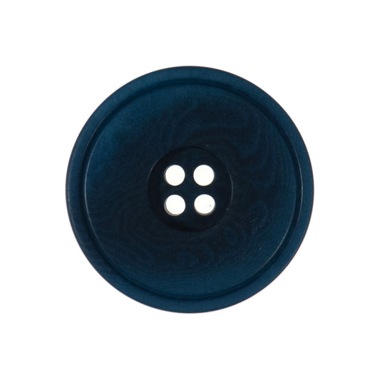 Button: Eco-Conscious: Corozo: 4 Hole: Rimmed: 20mm: Navy