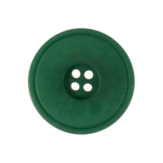 Button: Eco-Conscious: Corozo: 4 Hole: Rimmed: 20mm: Medium Green