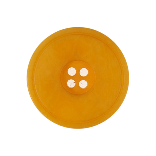 Button: Eco-Conscious: Corozo: 4 Hole: Rimmed: 20mm: Dark Yellow