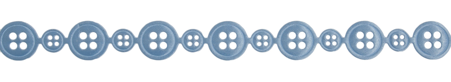 Trim: Satin Button: 10mm: Blue