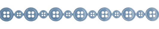 Trim: Satin Button: 10mm: Blue