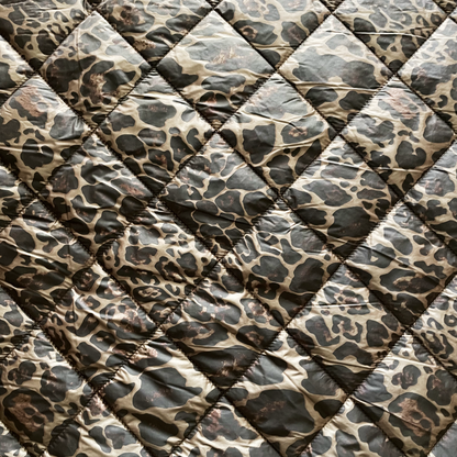 Brown Leopard Reversible Quilted Coating Fabric