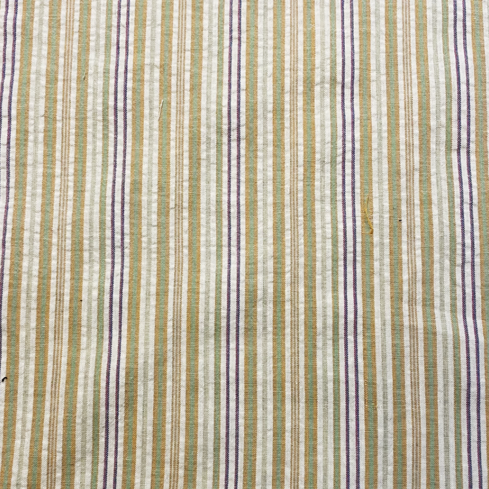 Multicolour Stripe Polycotton Deadstock Fabric