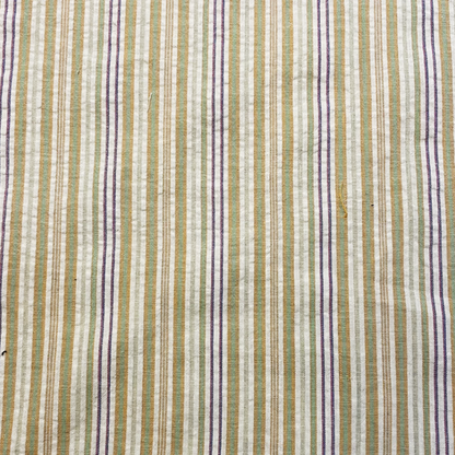 Multicolour Stripe Polycotton Deadstock Fabric