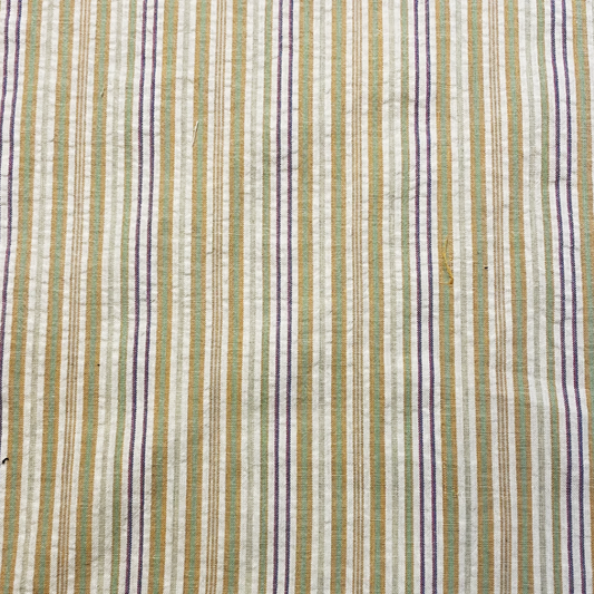 Multicolour Stripe Polycotton Deadstock Fabric