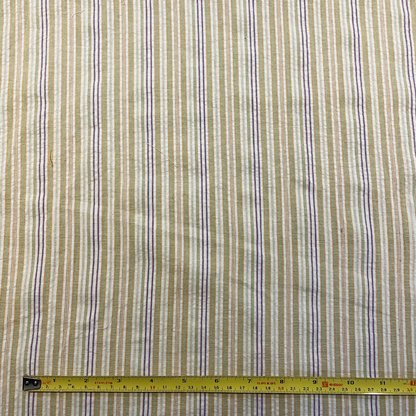 Multicolour Stripe Polycotton Deadstock Fabric