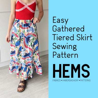 Tiered Maxi Skirt Sewing Pattern