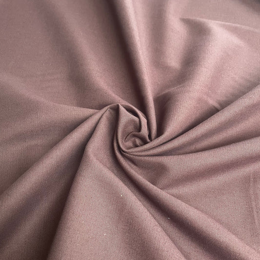 Plain Brown Cotton Deadstock Fabric
