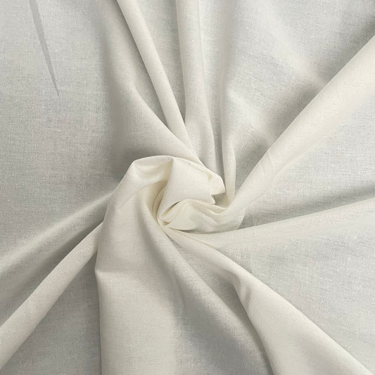 White Linen Mix Deadstock Fabric