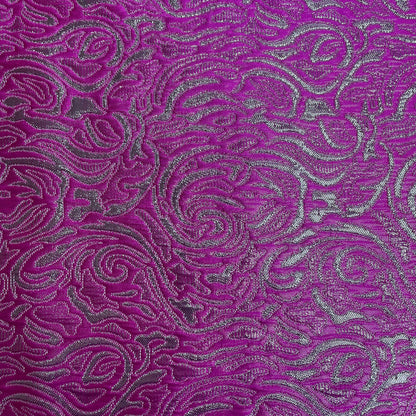 Pink & Silver Brocade Deadstock Fabric