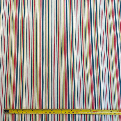 Multicolour Stripe Bengaline Deadstock Fabric