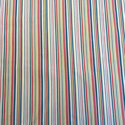 Multicolour Stripe Bengaline Deadstock Fabric
