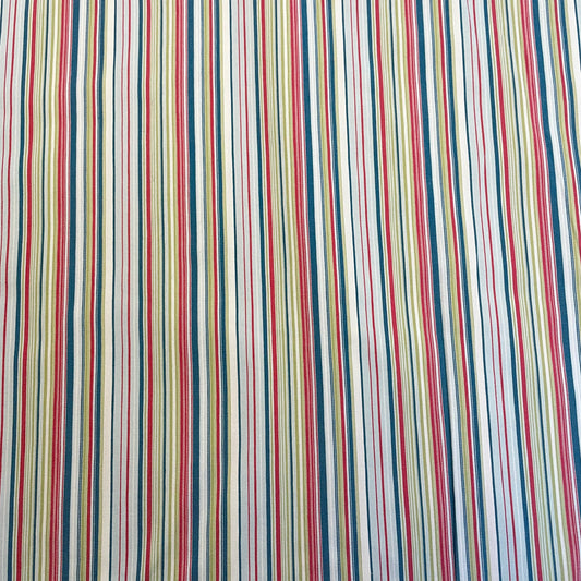 Multicolour Stripe Bengaline Deadstock Fabric