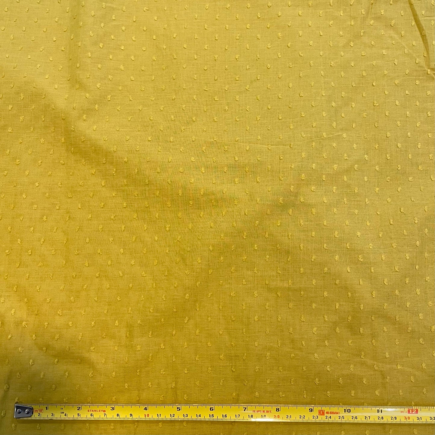 Mustard/Lime Dobby Lawn Deadstock Fabric