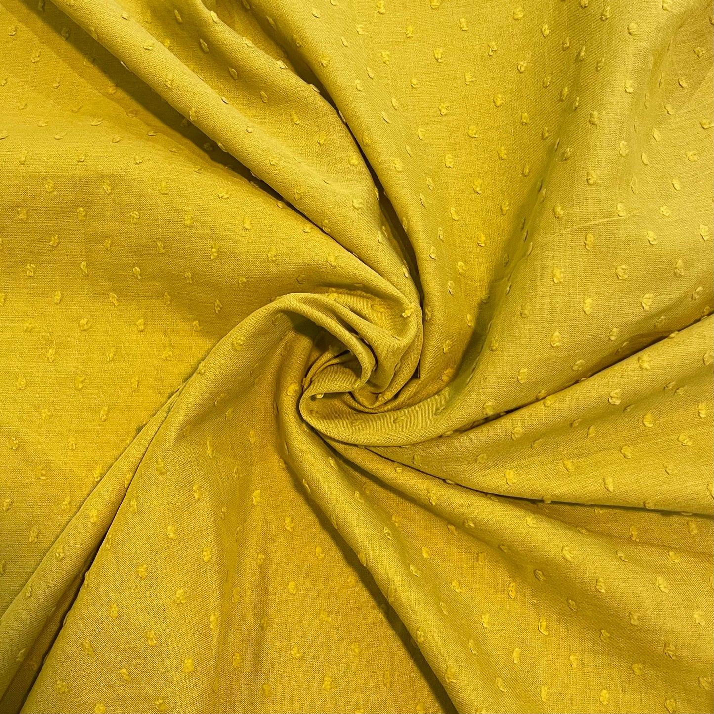 Mustard/Lime Dobby Lawn Deadstock Fabric