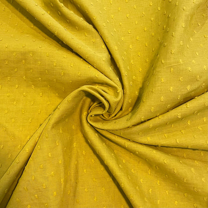 Mustard/Lime Dobby Lawn Deadstock Fabric