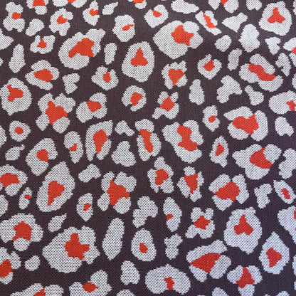 Red & Pink Leopard Print Knit Jersey Deadstock Fabric