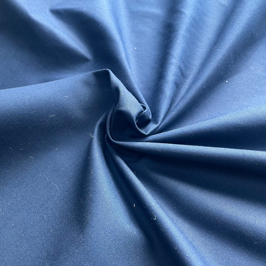 Heavy Dark Blue Cotton Deadstock Fabric