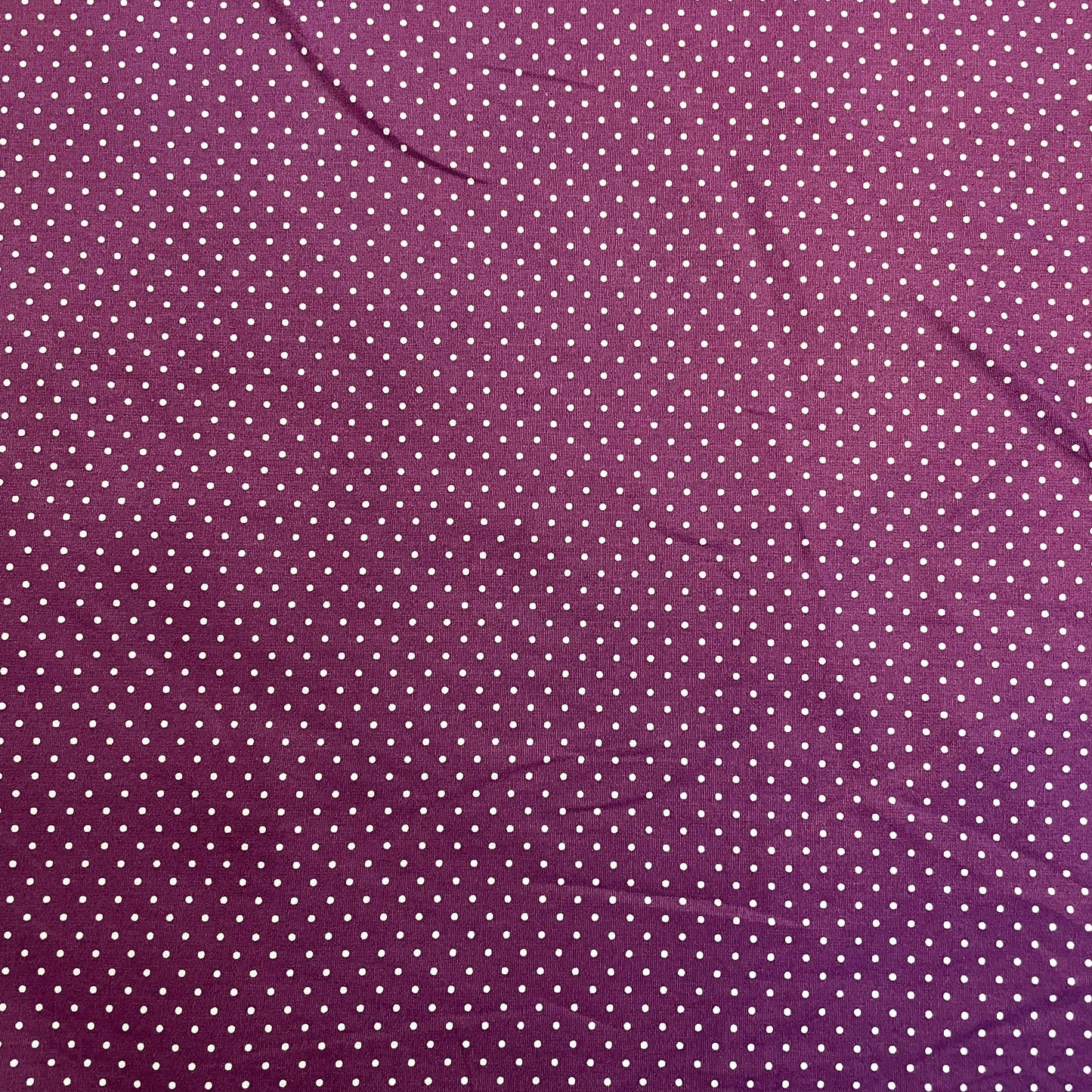 Deadstock Burgundy Polkadot Cotton