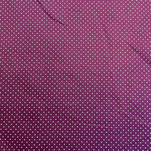 Deadstock Burgundy Polkadot Cotton
