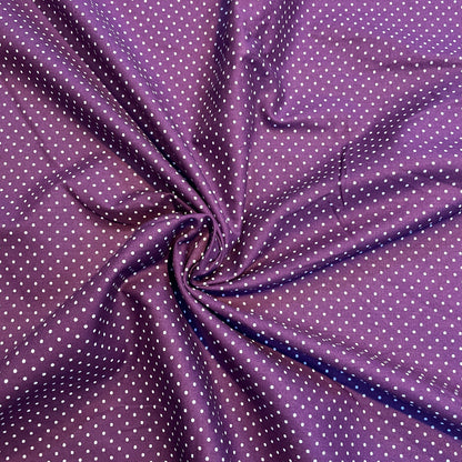 Deadstock Burgundy Polkadot Cotton