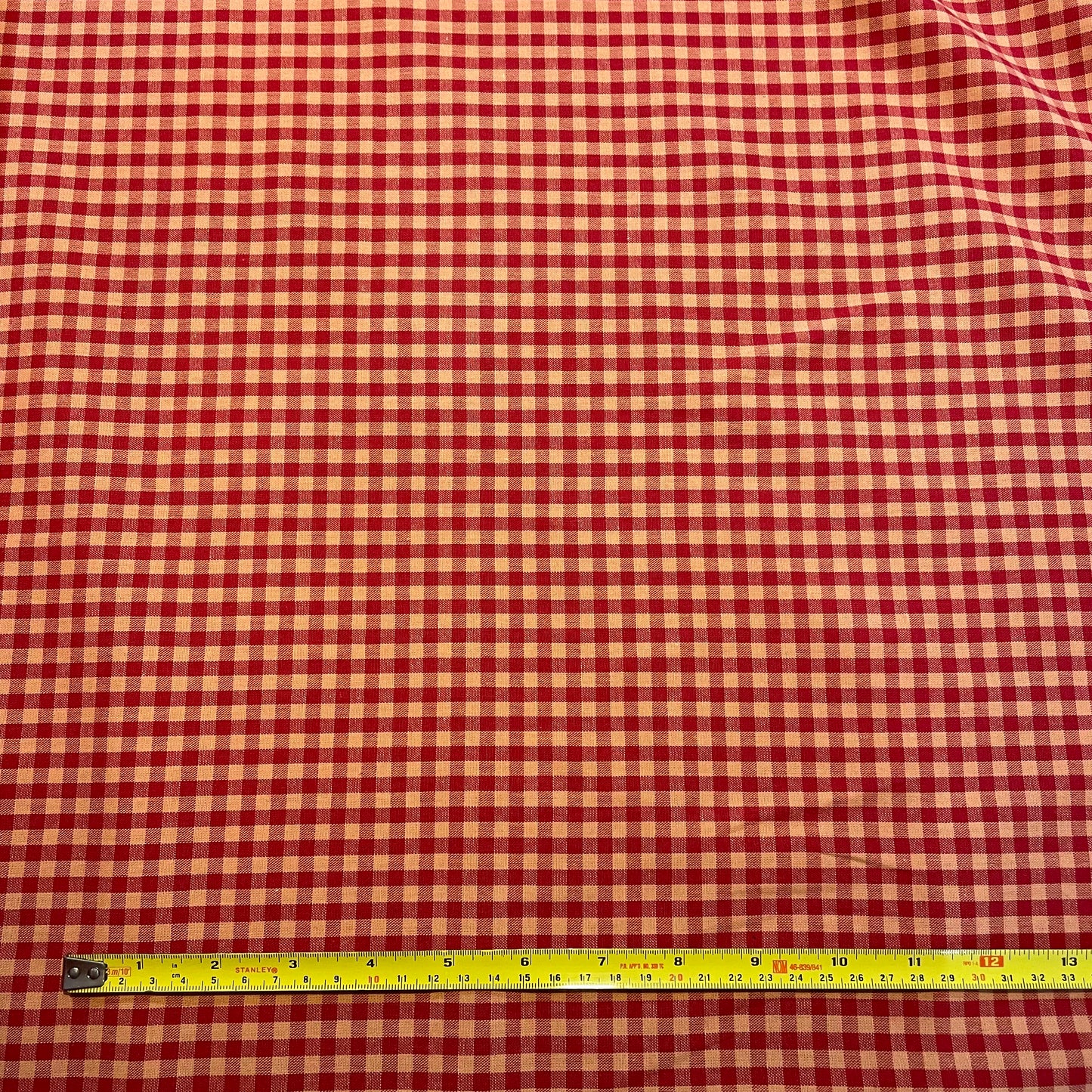 Deadstock Jammy Dodger Gingham 100% Cotton - Red & Cream