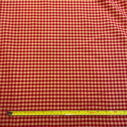 Deadstock Jammy Dodger Gingham 100% Cotton - Red & Cream