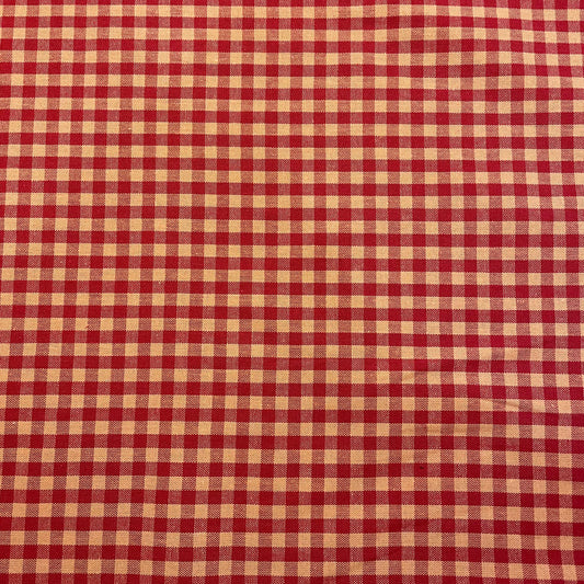 Deadstock Jammy Dodger Gingham 100% Cotton - Red & Cream