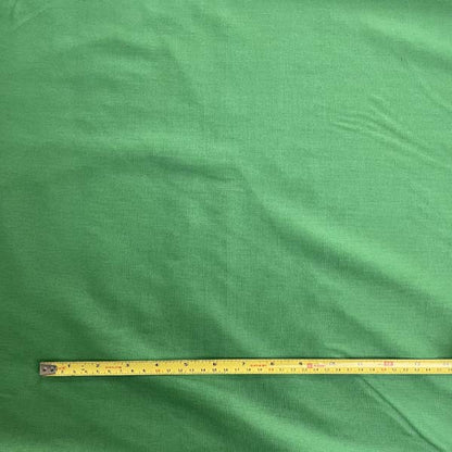 Green Plain Cotton Deadstock Fabric **FLAWED**