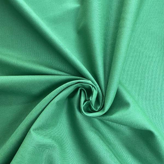 Green Plain Cotton Deadstock Fabric **FLAWED**