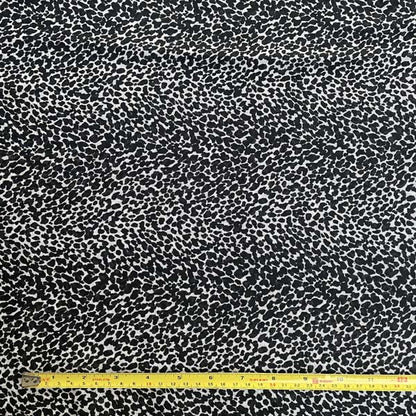 Black & White Animal Print Mesh Deadstock Fabric