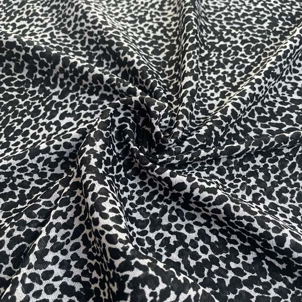 Black & White Animal Print Mesh Deadstock Fabric