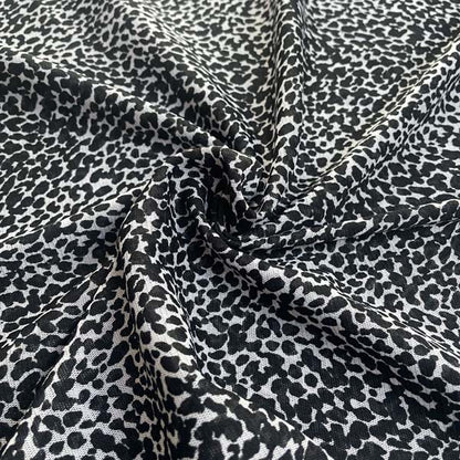Black & White Animal Print Mesh Deadstock Fabric
