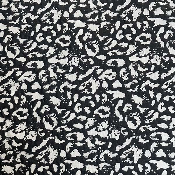 Black & White Animal Print Brocade Deadstock Fabric