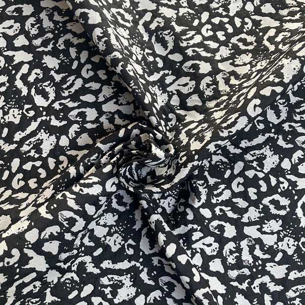 Black & White Animal Print Brocade Deadstock Fabric