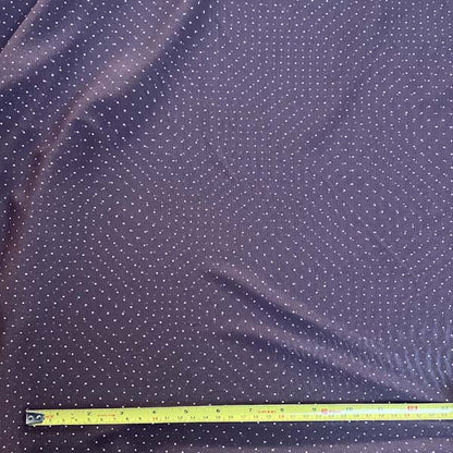 Pink Polka Dot Brown Stretch Mesh Deadstock Fabric