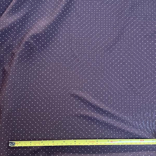Pink Polka Dot Brown Stretch Mesh Deadstock Fabric