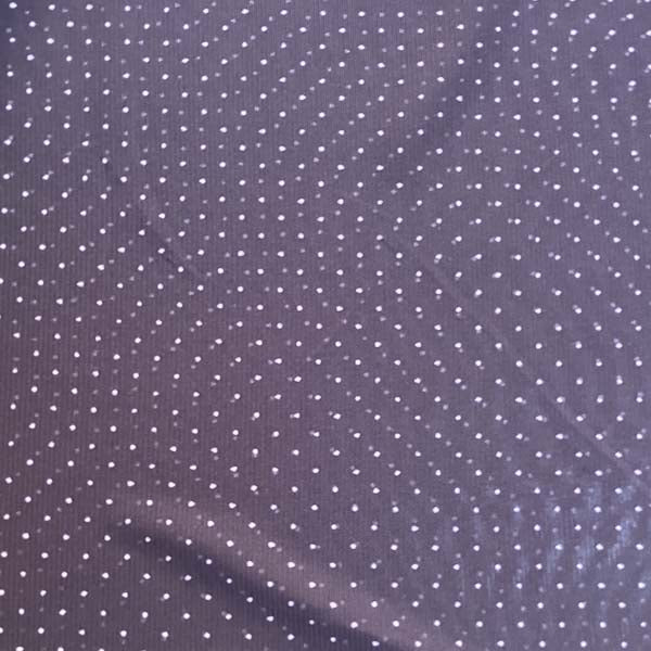 Pink Polka Dot Brown Stretch Mesh Deadstock Fabric