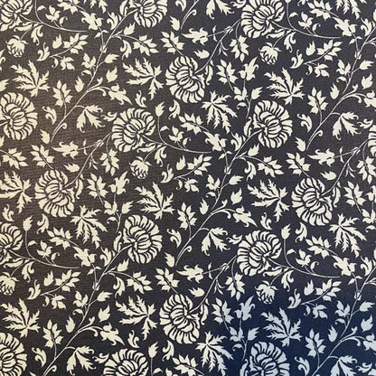 Navy Floral Waterproof Fabric Deadstock