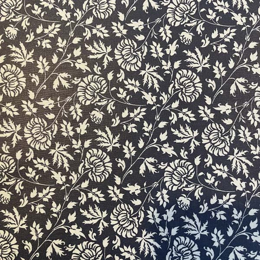 Navy Floral Waterproof Fabric Deadstock