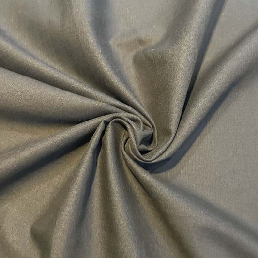 Black Plain Cotton Deadstock Fabric (Wide Width)