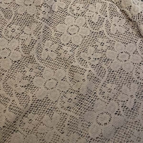 Gold Floral Lace Deadstock Fabric