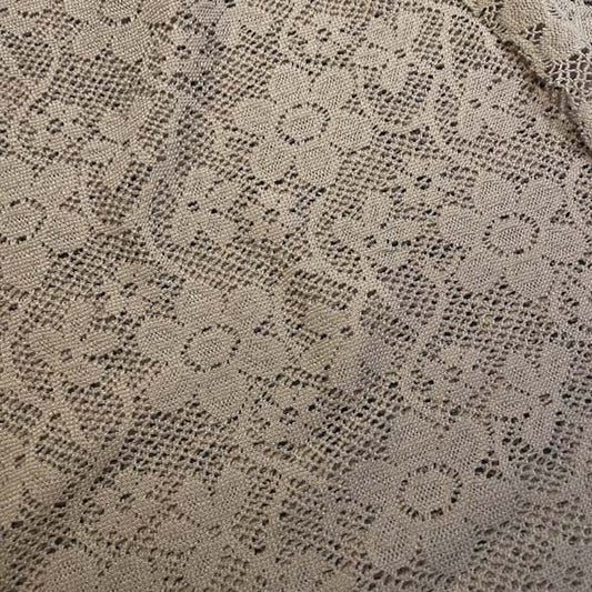 Gold Floral Lace Deadstock Fabric
