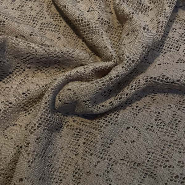 Gold Floral Lace Deadstock Fabric
