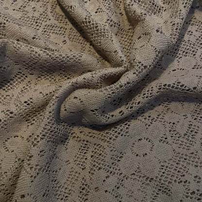 Gold Floral Lace Deadstock Fabric