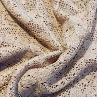 Gold Floral Lace Deadstock Fabric