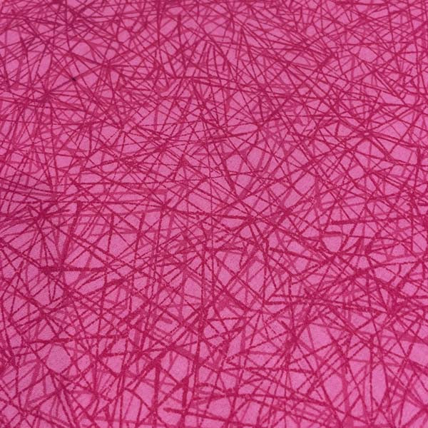 Pink Cracked Line Geometric Cotton Deadstock Fabric