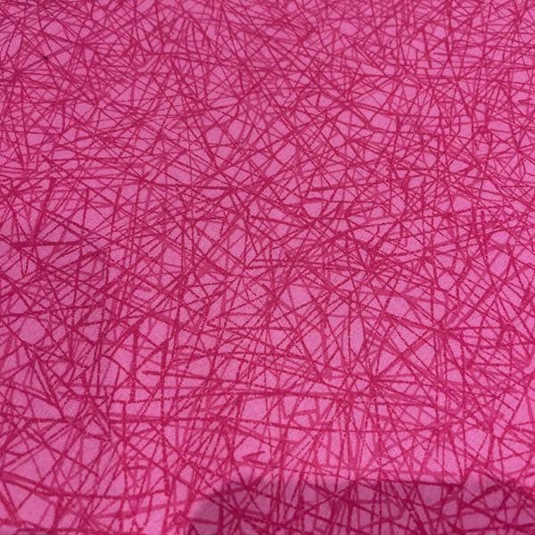 Pink Cracked Line Geometric Cotton Deadstock Fabric